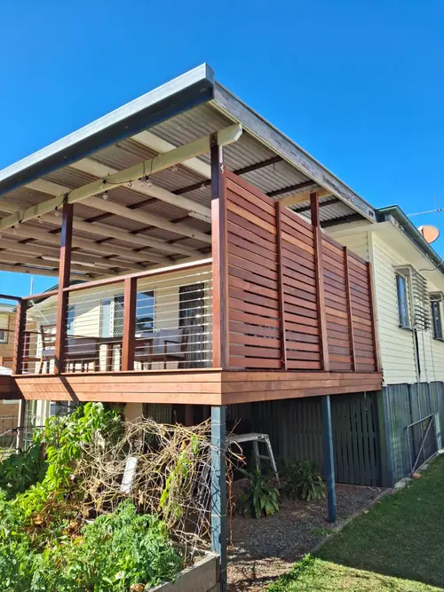 Decking fascia board installed