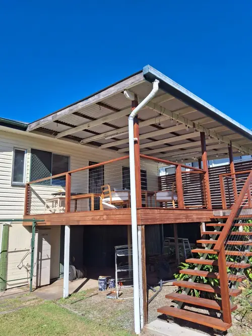 Decking fascia board installed