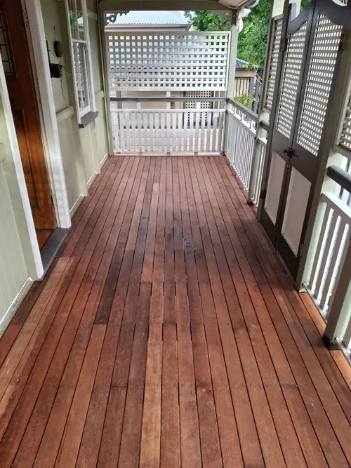 Replacement of decking boards. All the joists have been replaced as well.