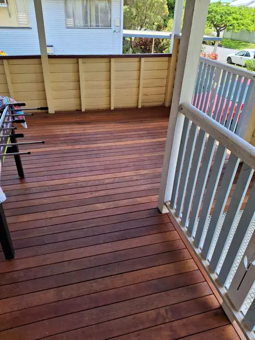 New decking boards . The structure has been checked and some parts have been replaced .