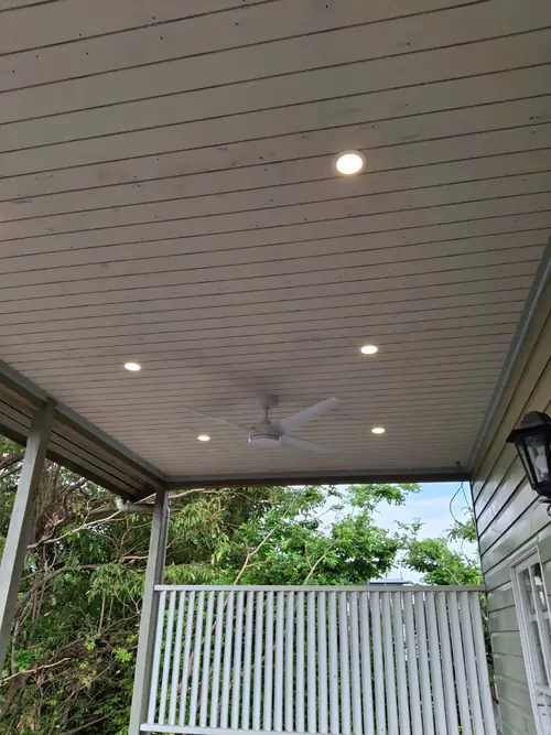 Replacing a sagging vj ceiling with new semi external sheets .