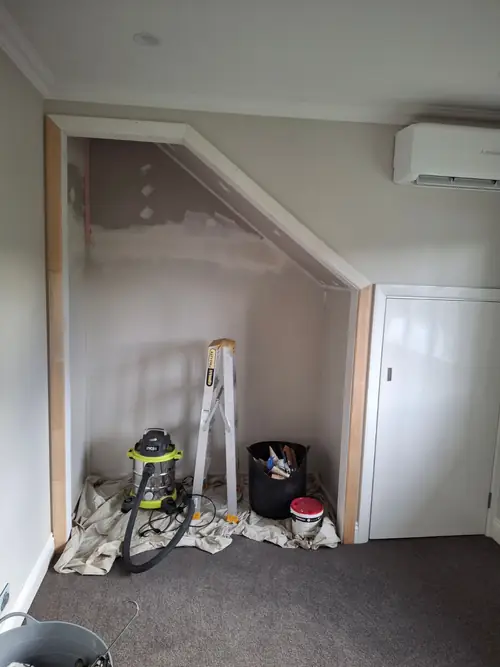 Creation of a bigger opening under a stair