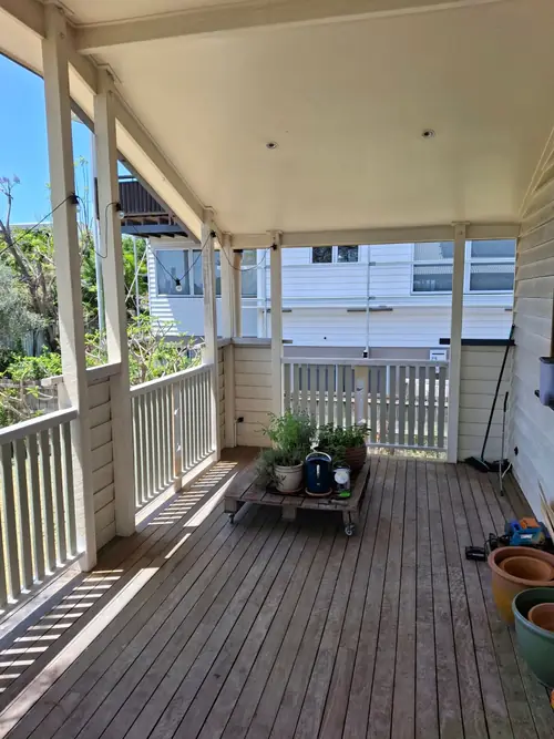 Replacement of damaged balustrades. We've replicated the custom-made panels . All the hardwood has been primed, and all battens have been primed and sealed with sikaflex.
