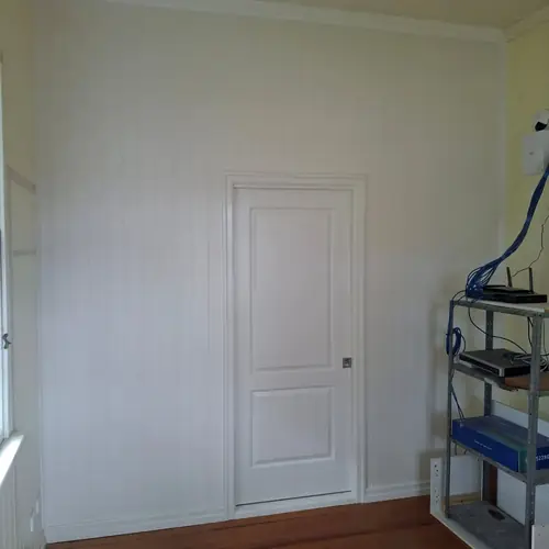 2 bathrooms renovated: The ensuite was 900mm wide, We demolished the wall to extend it to 1200mm