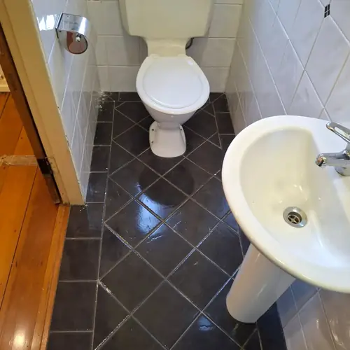 2 bathrooms renovated: The ensuite was 900mm wide, We demolished the wall to extend it to 1200mm