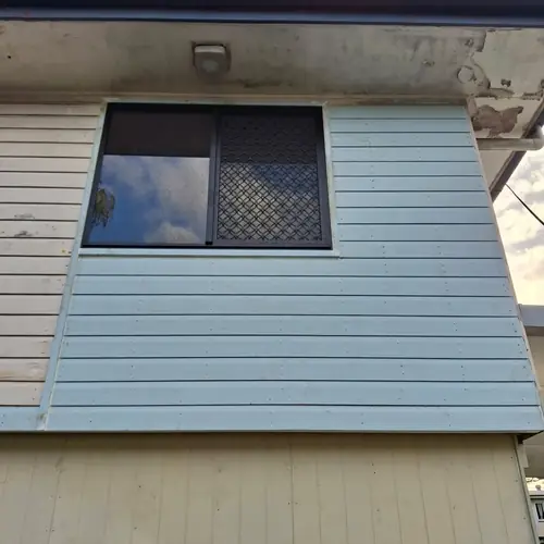 Demolition of a balcony.