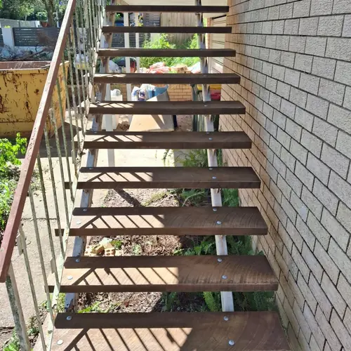 Stair treads replacement to make it safe for house inspection.