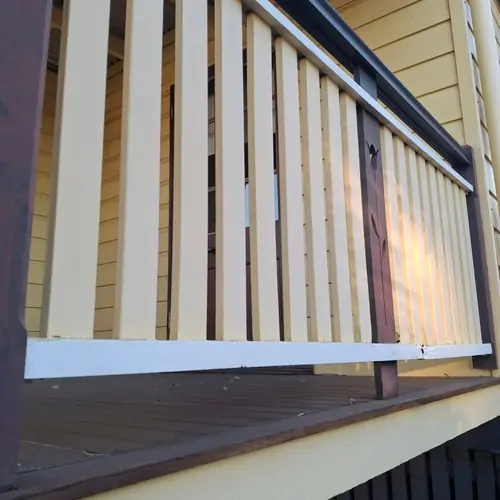 This job is now completed. We replaced all the balustrades, the steps on the 1st flight of stair and the landing including the joists. 1 post of the landing has been replaced as well.