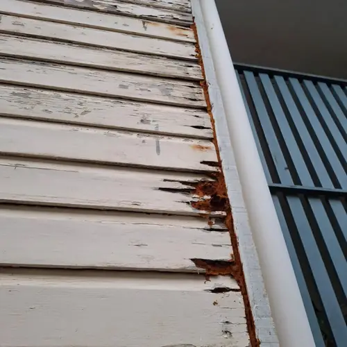 Replacement of some cladding before the house gets painted