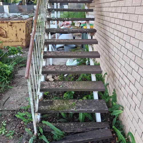 Stair treads replacement to make it safe for house inspection.