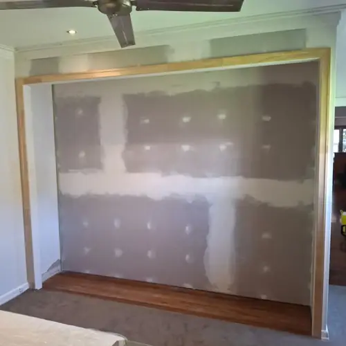 Creation of 2 openings for 2 wardrobes: