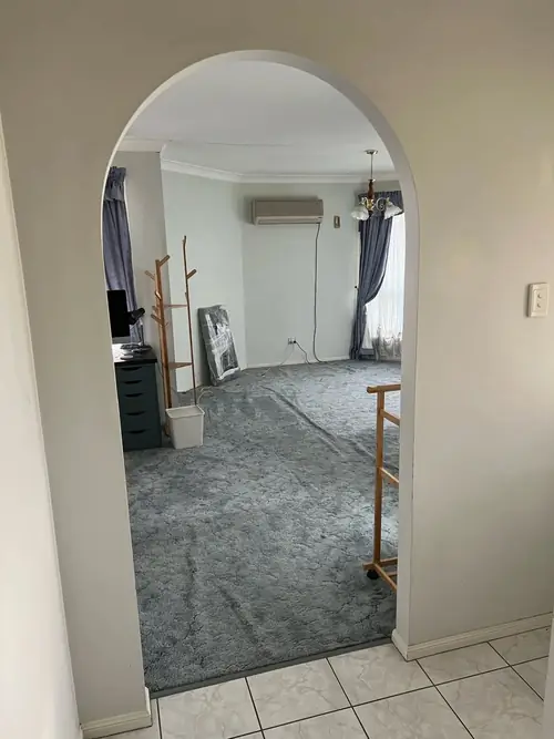 Installation of 2 curved doors to create a new bedroom