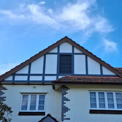 Replacement of all the timbers on this gable and some on the vent + painting.