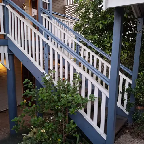 New balustrades and battens for this queenslander house, all in hardwood